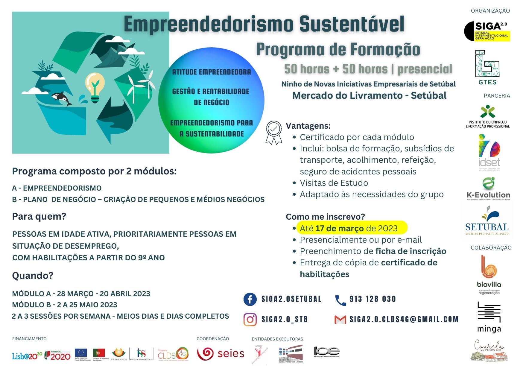 Formação “Empreendedorismo Sustentável”
