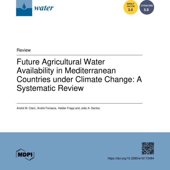 Futuro da Água na Agricultura Mediterrânea sob Alterações Climáticas